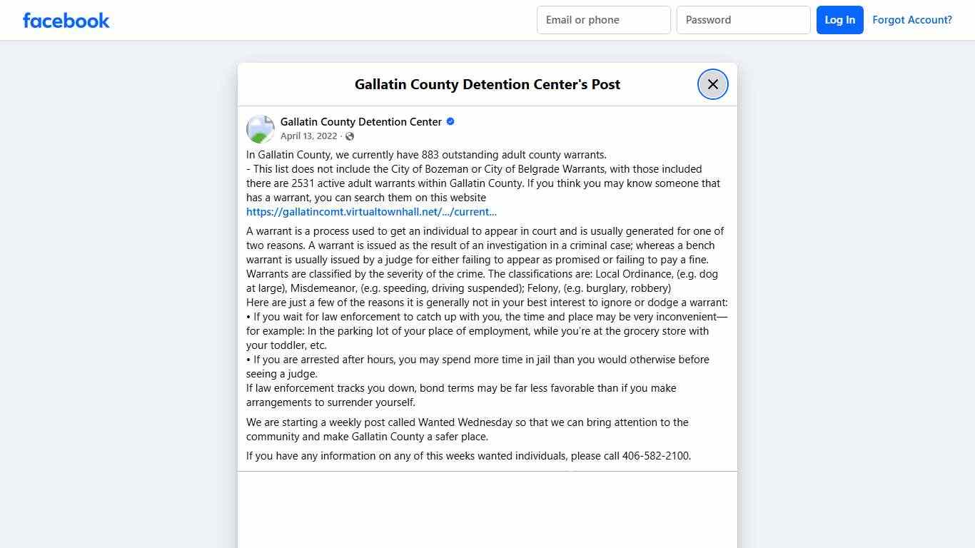 In Gallatin County, we... - Gallatin County Detention Center | Facebook